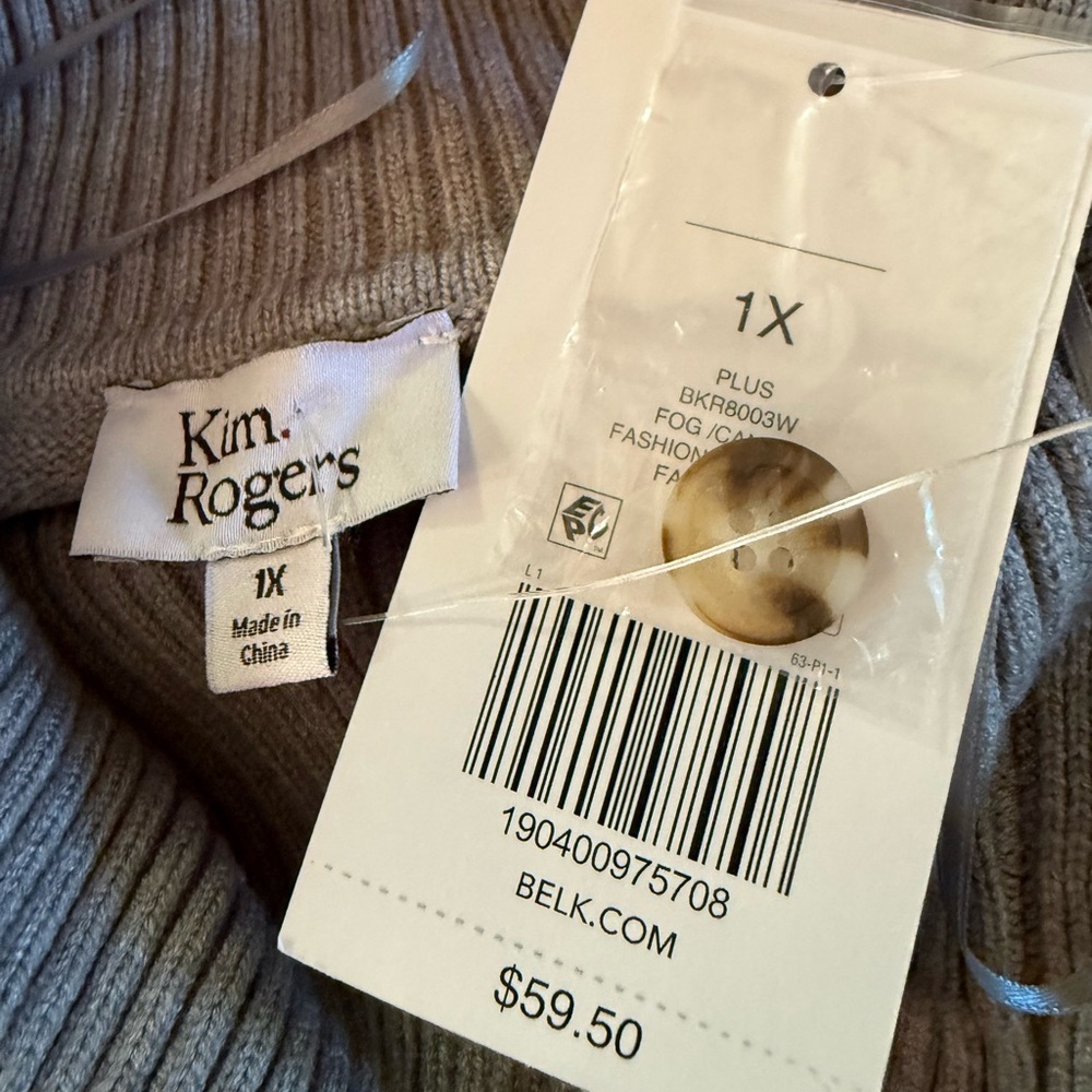 NWT Kim Rogers Cowl Neck Sweater - Picture 9 of 9